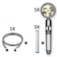 Propeller Driven Shower Head Pressure Nozzle - Adjustable Pressure