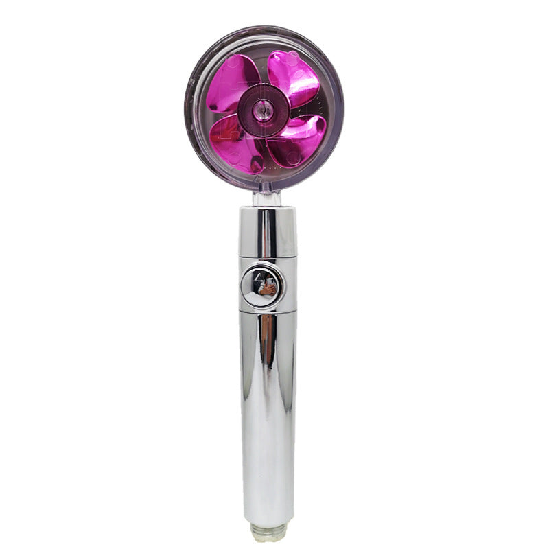 Propeller Driven Shower Head Pressure Nozzle