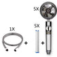 Propeller Driven Shower Head Pressure Nozzle - Adjustable Pressure