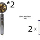 Propeller Driven Shower Head Pressure Nozzle - Adjustable Pressure