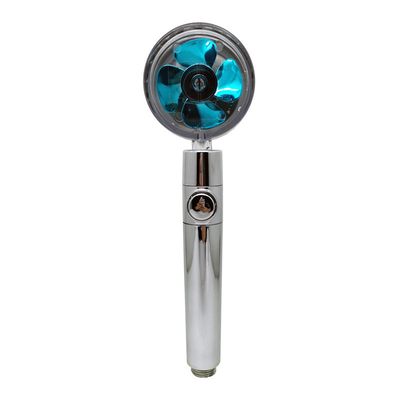 Propeller Driven Shower Head Pressure Nozzle - Adjustable Pressure