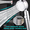Propeller Driven Shower Head Pressure Nozzle - Adjustable Pressure