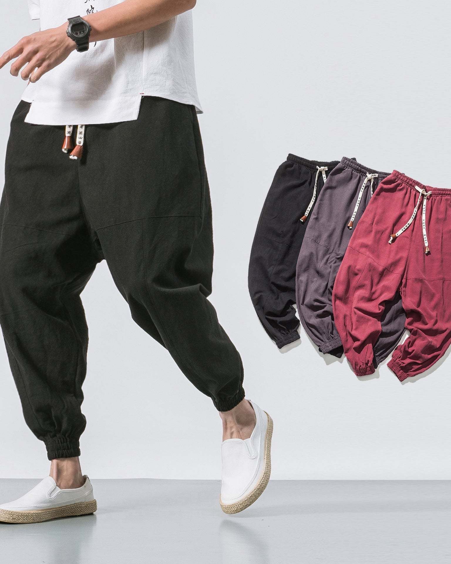 Mens Hip Hop Streetwear Gym Joggers Pants