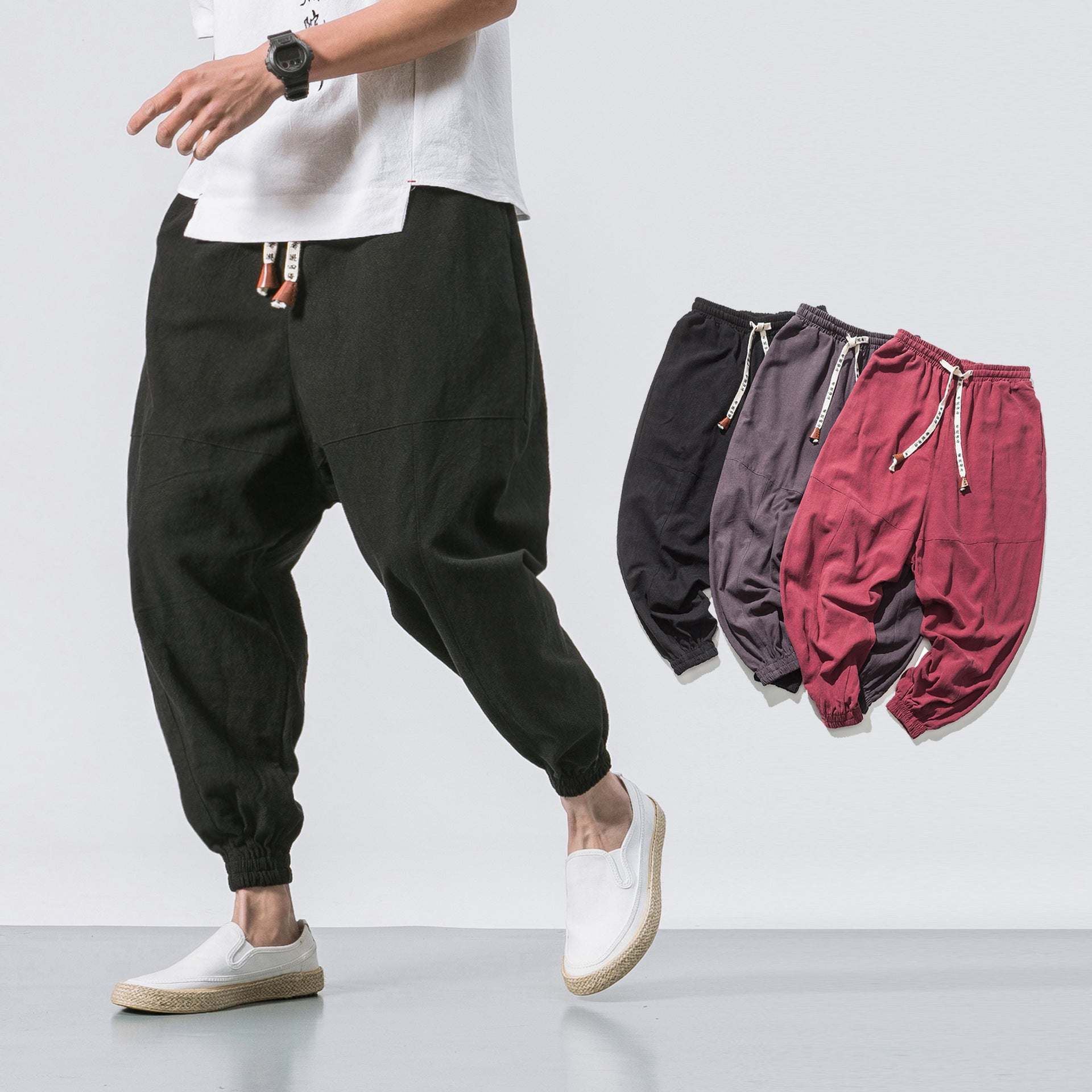 Mens Hip Hop Streetwear Gym Joggers Pants