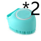 Silicone dog bath massage gloves for gentle pet grooming and cleaning