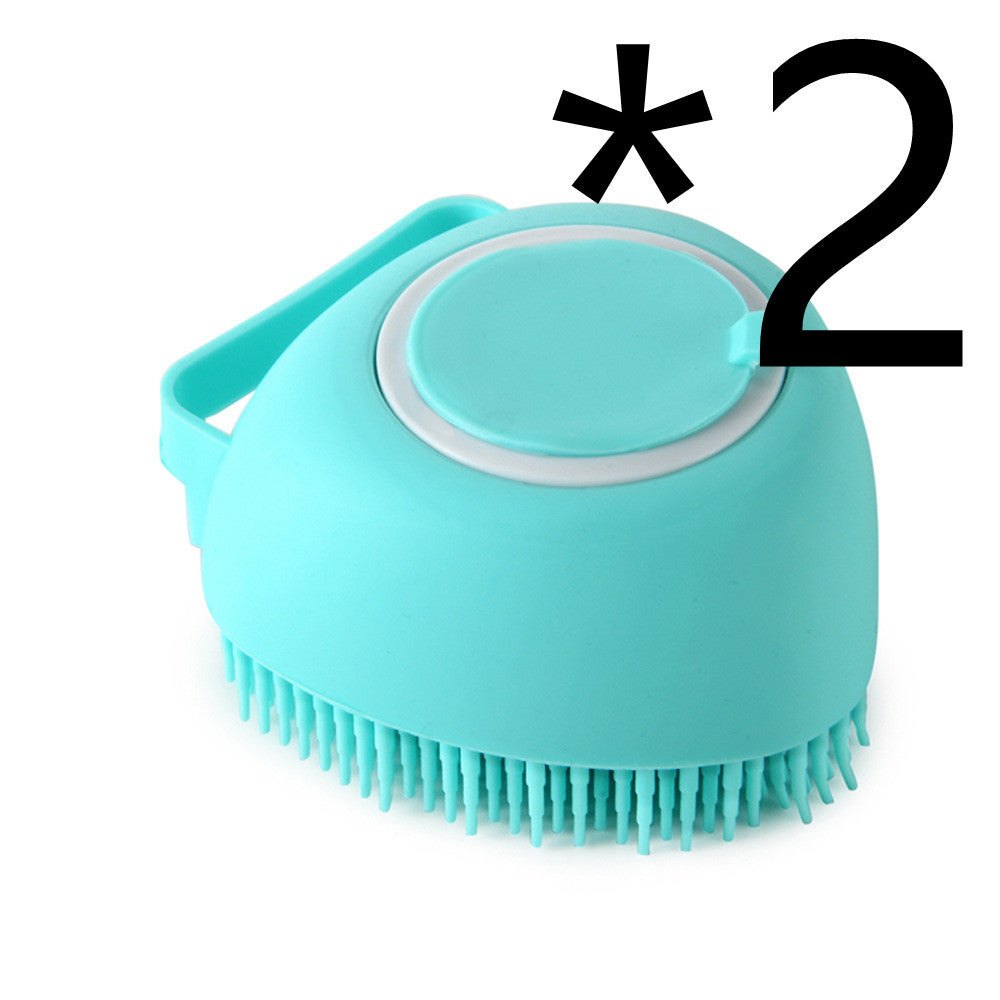 Silicone dog bath massage gloves for gentle pet grooming and cleaning