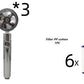Propeller Driven Shower Head Pressure Nozzle - Adjustable Pressure