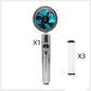 Propeller Driven Shower Head Pressure Nozzle - Adjustable Pressure