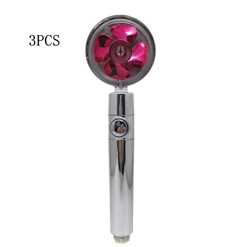 Propeller Driven Shower Head Pressure Nozzle