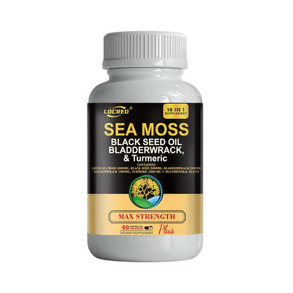 Black Seed Oil Bladder Wrack Turmeric 16-in-1 Supplements Joint Support Sea Moss Capsule