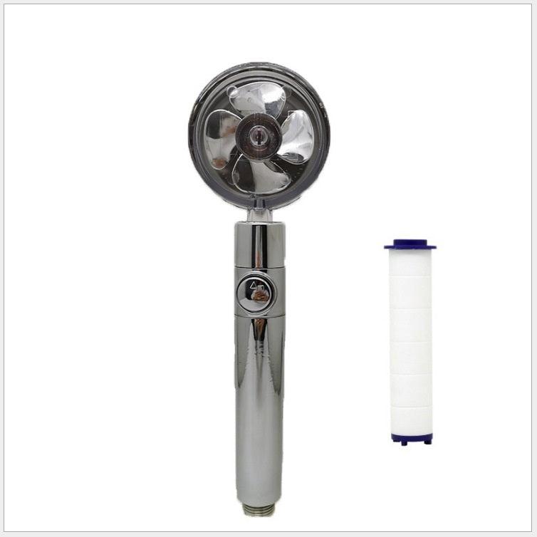 Propeller Driven Shower Head Pressure Nozzle