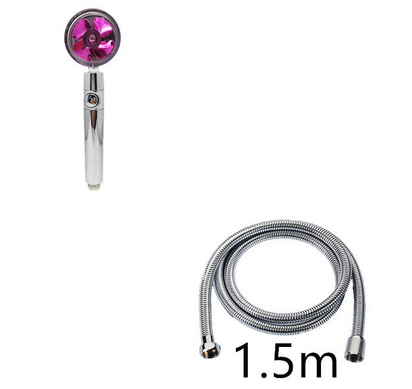 Propeller Driven Shower Head Pressure Nozzle
