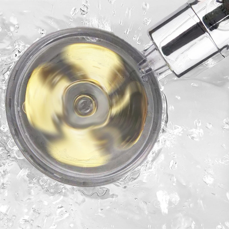 Propeller Driven Shower Head Pressure Nozzle - Adjustable Pressure