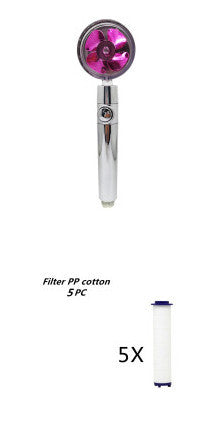 Propeller Driven Shower Head Pressure Nozzle