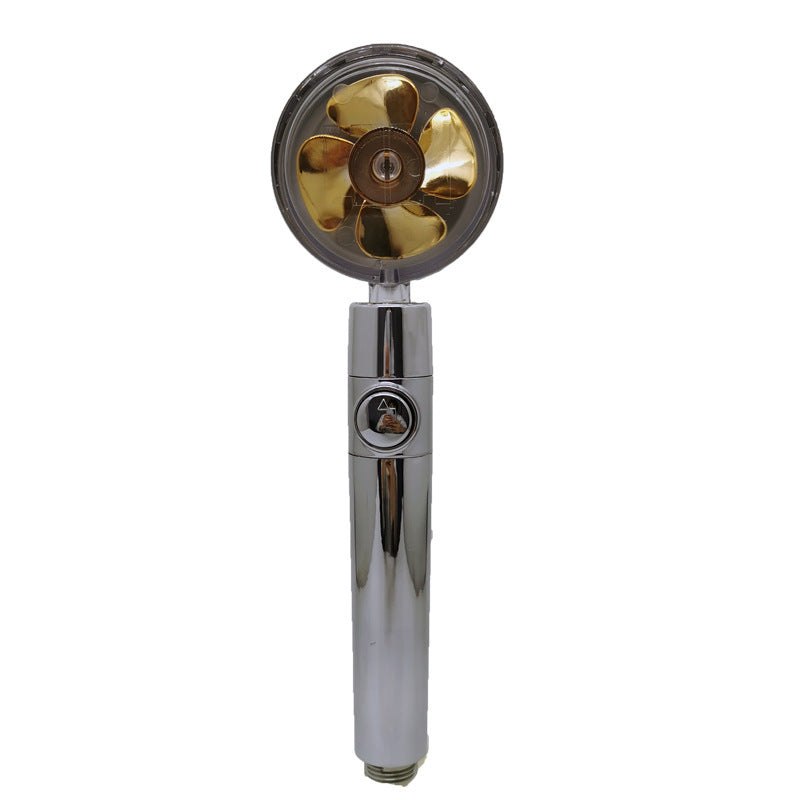 Propeller Driven Shower Head Pressure Nozzle