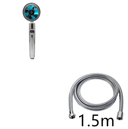 Propeller Driven Shower Head Pressure Nozzle - Adjustable Pressure