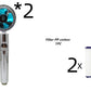 Propeller Driven Shower Head Pressure Nozzle - Adjustable Pressure