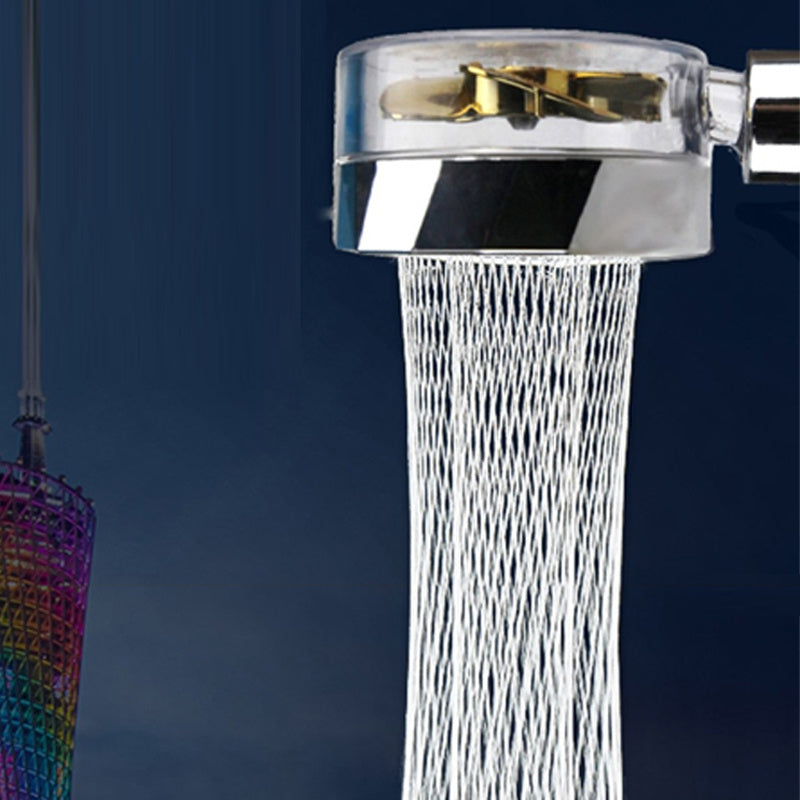 Propeller Driven Shower Head Pressure Nozzle - Adjustable Pressure