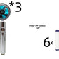 Propeller Driven Shower Head Pressure Nozzle - Adjustable Pressure