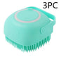 Silicone dog bath massage gloves gentle grooming brush with soft bristles for pet skin and coat care