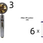Propeller Driven Shower Head Pressure Nozzle - Adjustable Pressure