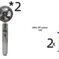 Propeller Driven Shower Head Pressure Nozzle - Adjustable Pressure