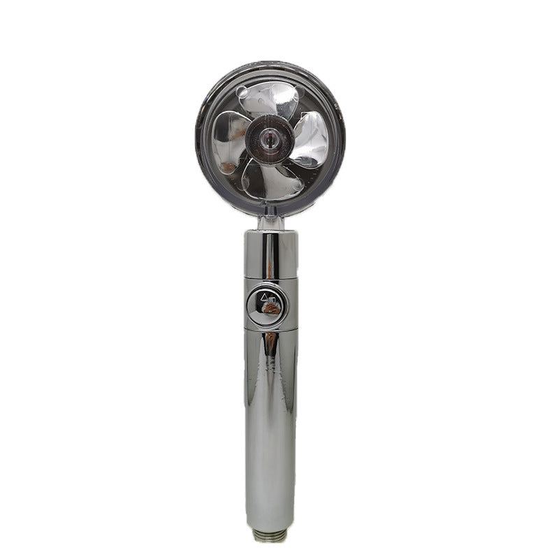Propeller Driven Shower Head Pressure Nozzle